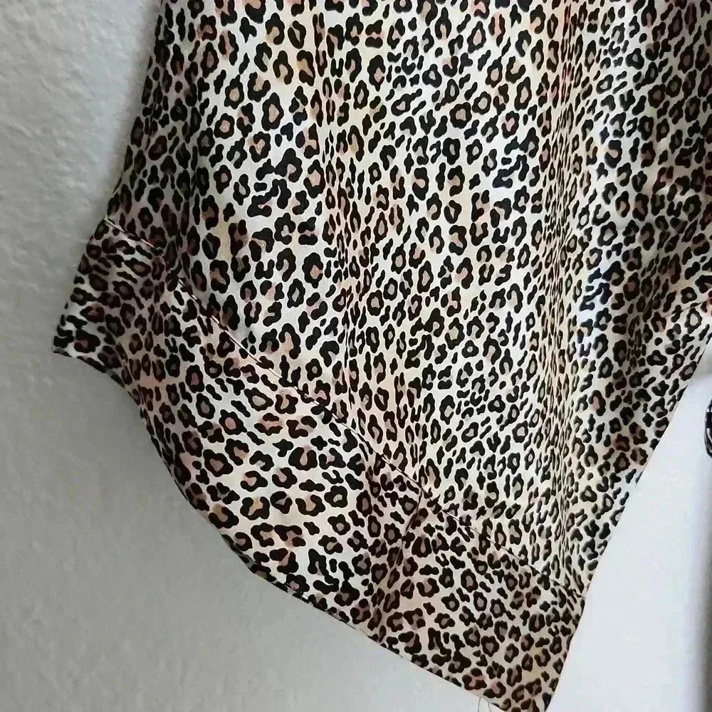 Inner Most Kimono Robe Nightgown Leopard  Print Size M - Picture 3 of 8